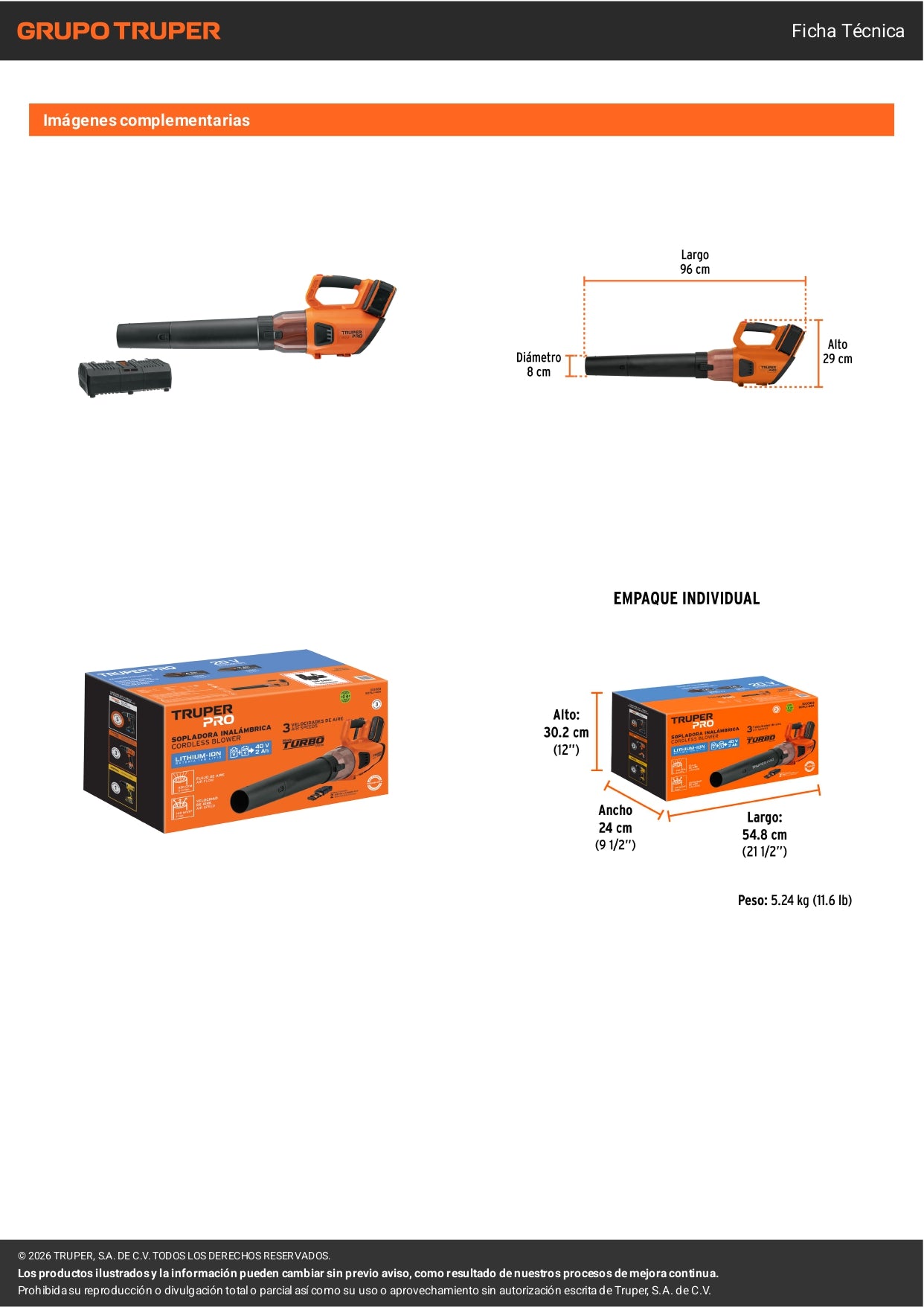 Sopladora Eléctrica 960W TRUPER | Soplador para Taller y Obra