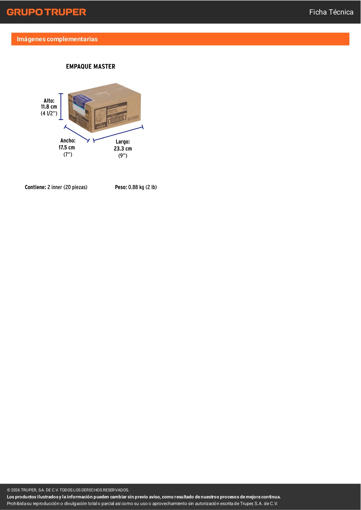 Plug RJ45 CAT6 x20 Piezas | Conector de Red | VOLTECK