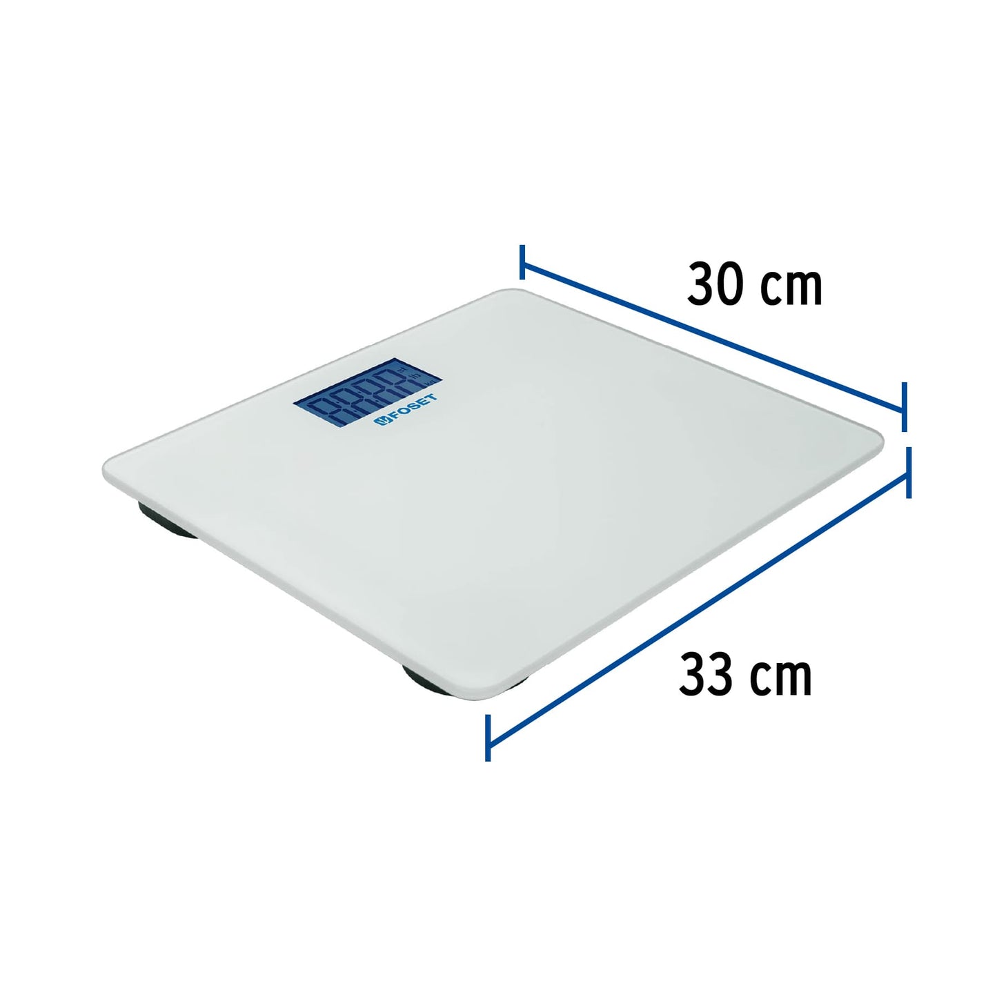 Báscula digital para baño, hasta 180 kg, Foset Control de Peso.