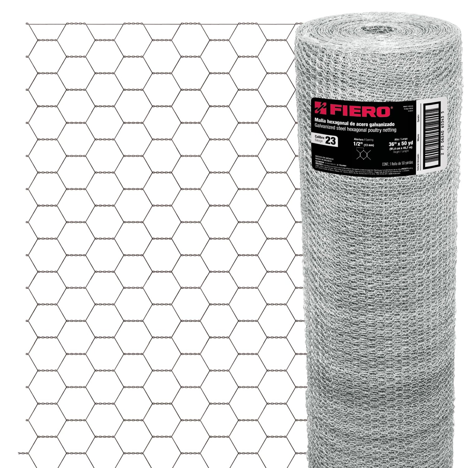 Malla Hexagonal Galvanizada - Tela de Pollo en Rollo 45m