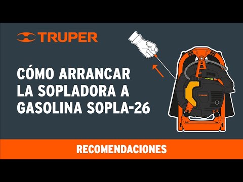 Sopladora con motor de 26cc a gasolina, tipo mochila, Truper