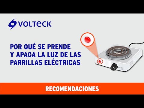 Parrilla eléctrica redonda de resistencia, blanca, Volteck