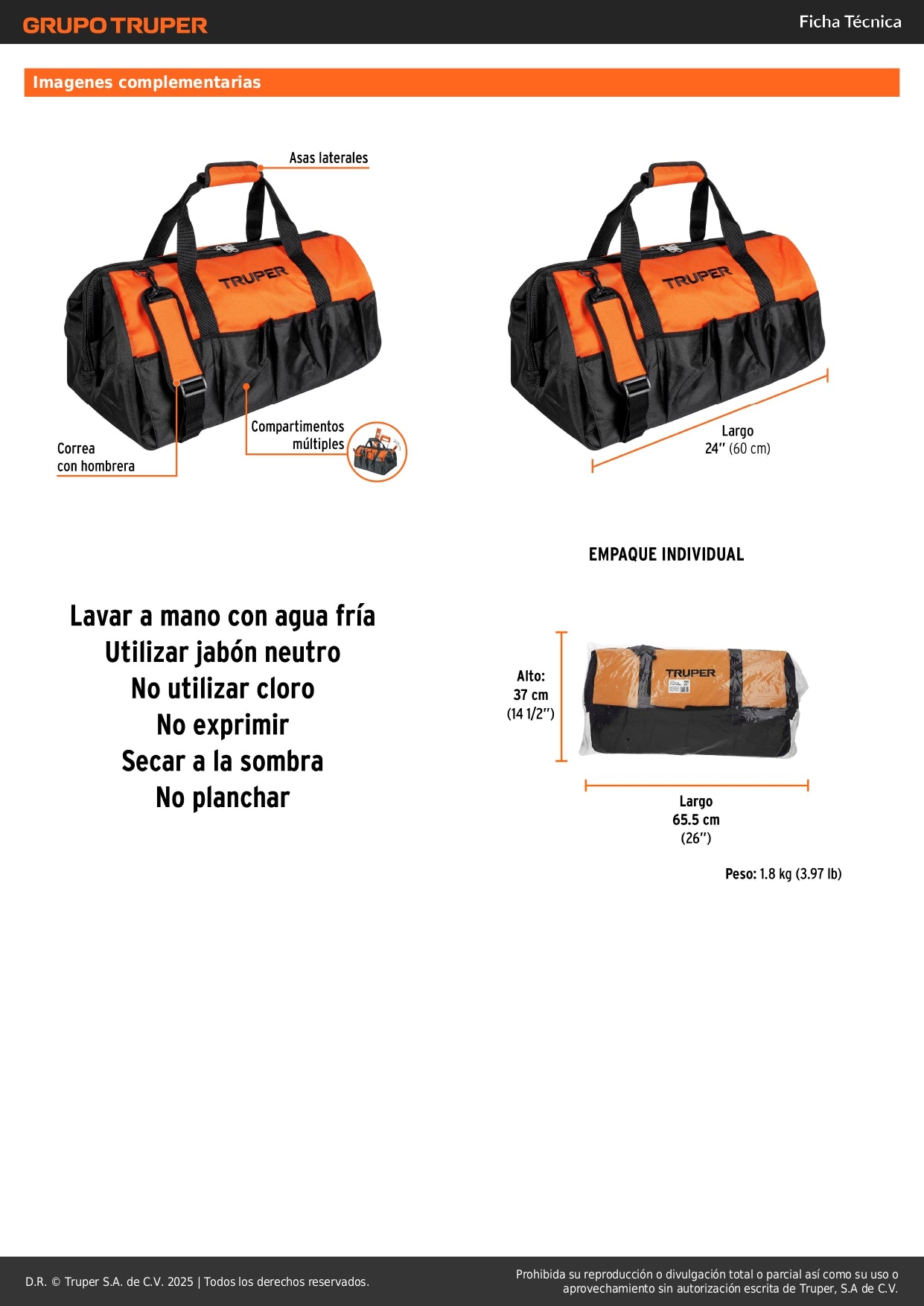 Maleta Portaherramientas Profesional 24 Pulgadas Truper - Organización Total para Técnicos y Profesionales