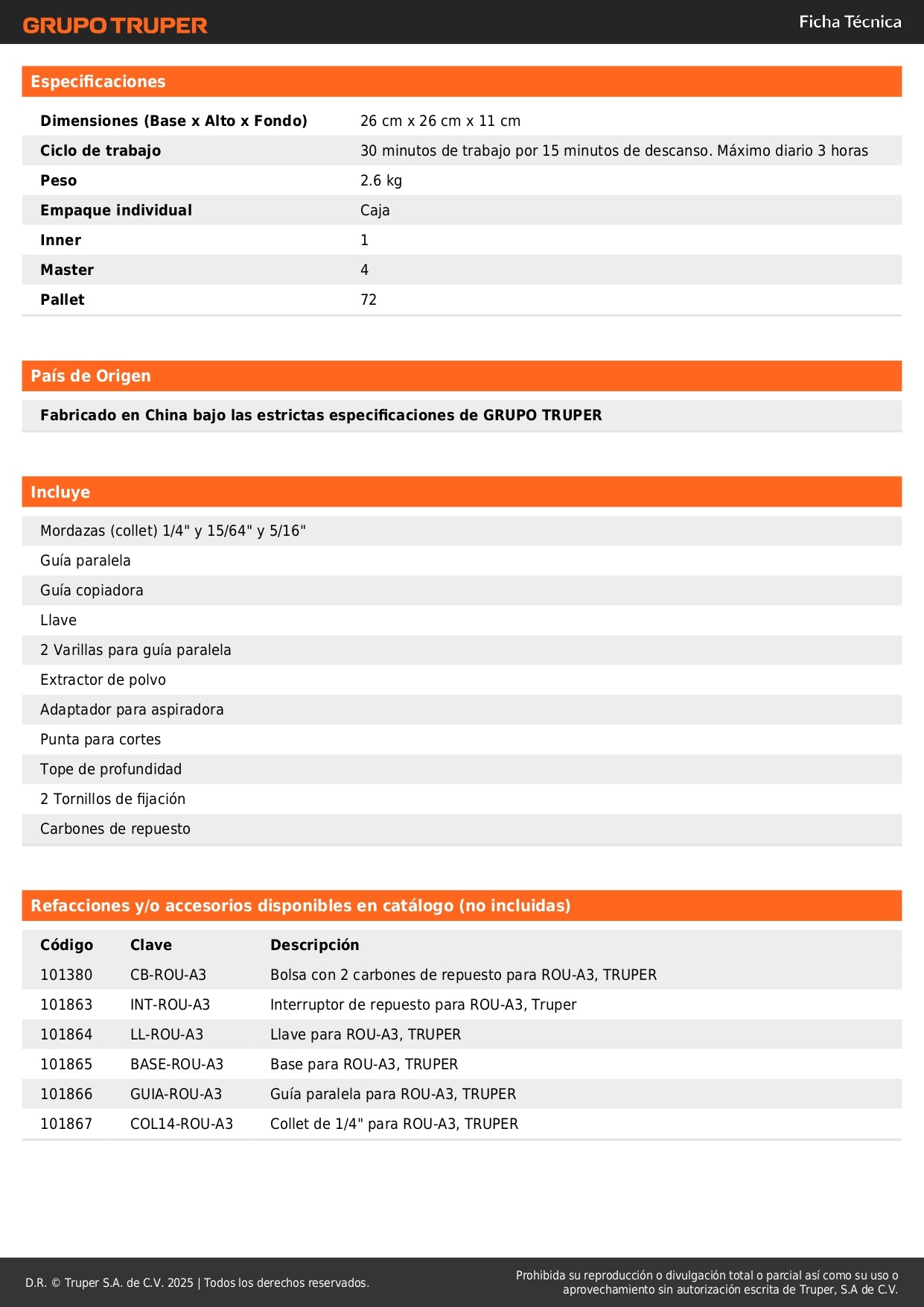 Router Rebajadora TRUPER PRO 1200W 1-3/4 HP - Herramienta Profesional para Carpintería y Trabajos en Madera con Control de Profundidad Variable