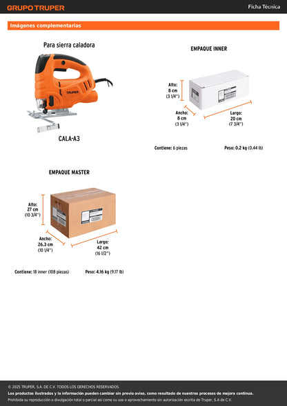 Interruptor de repuesto para CALA-A3, Truper