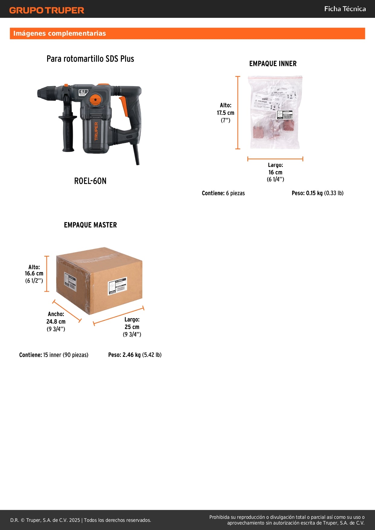Interruptor de repuesto para ROEL-60N, Truper