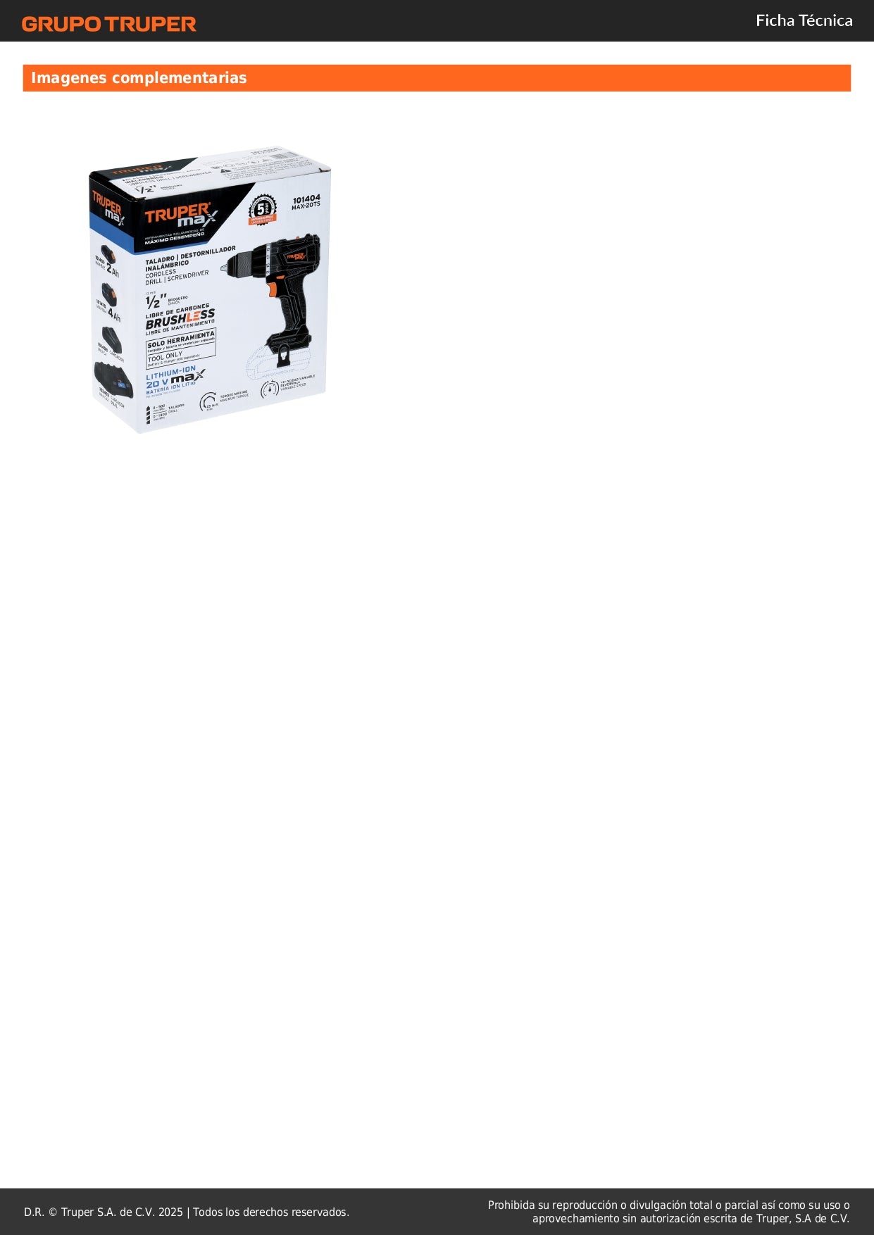 Taladro Inalámbrico 20V Brushless MAX-20TS - Motor Sin Carbones, 2 Velocidades, 21 Niveles Torque - Solución Profesional para Perforación Precisa