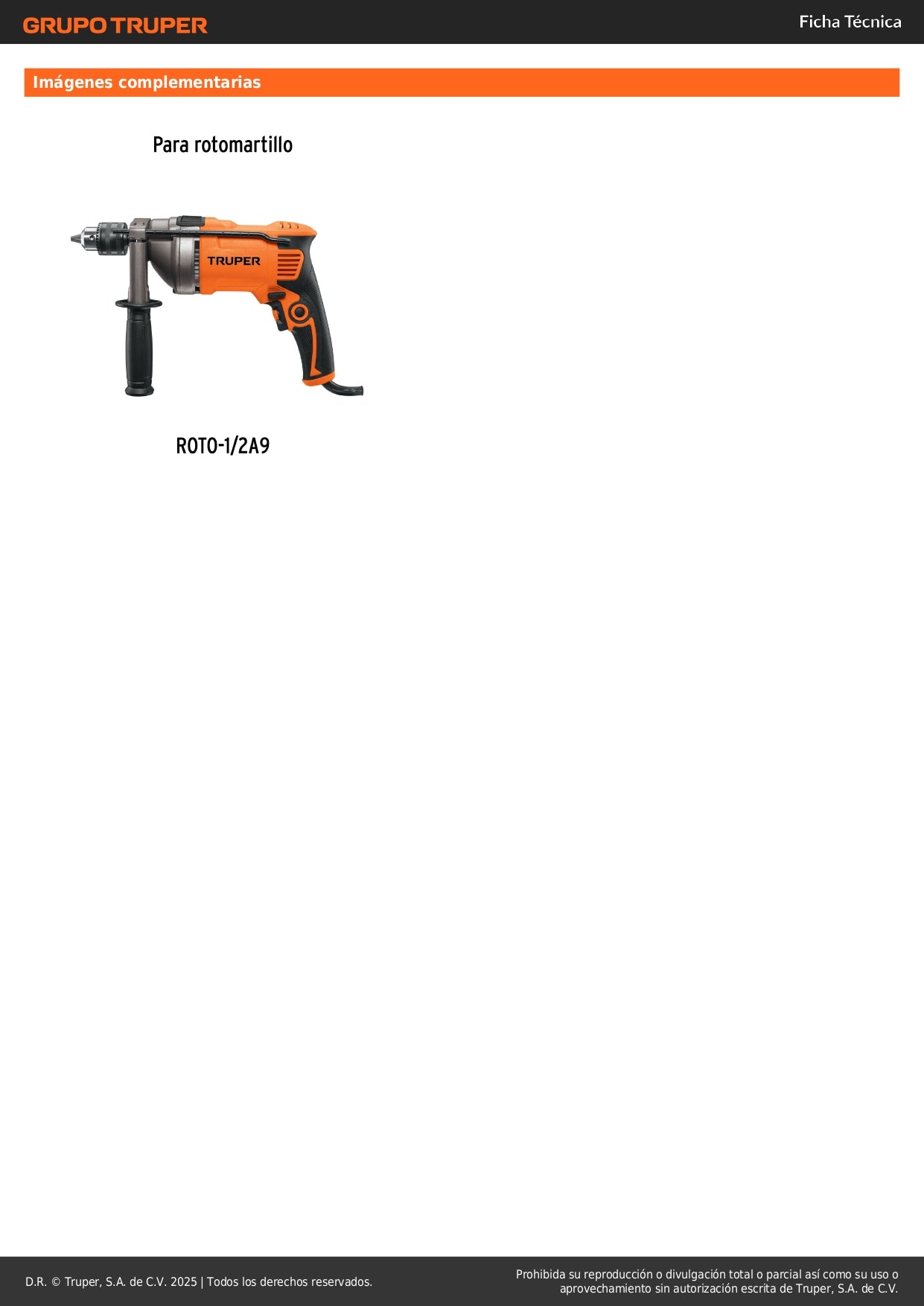 Mango de repuesto para ROTO-1/2A9, Truper