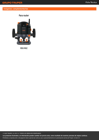 Base para ROU-NX2 y ROU-N3, TRUPER
