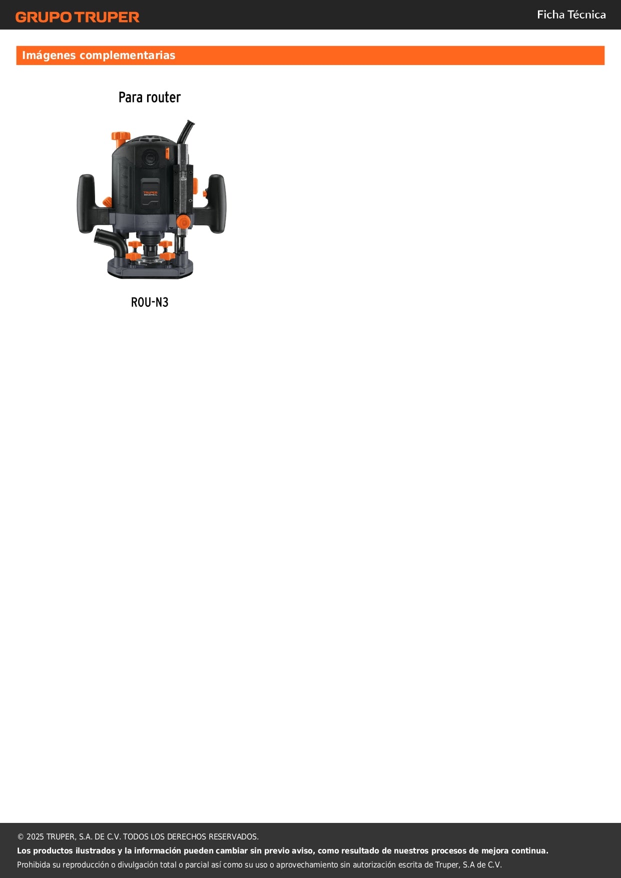 Collet de 1/4" para ROU-N3, TRUPER