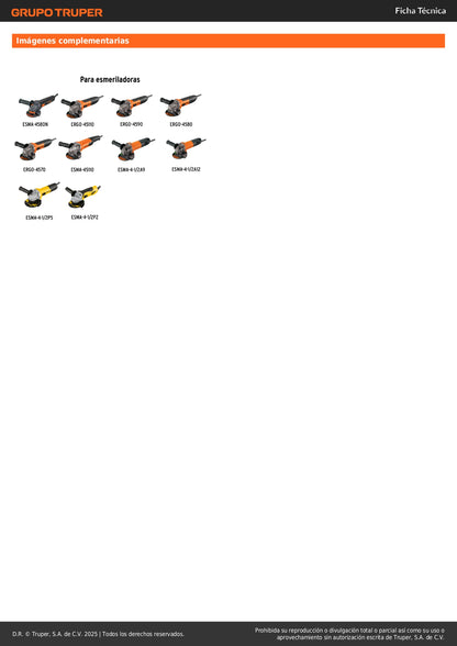 Mango de repuesto para esmeriladoras Grupo 3, Truper