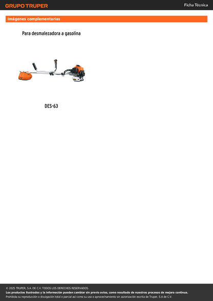 Kit de mantenimiento para carburador para DES-63, Truper