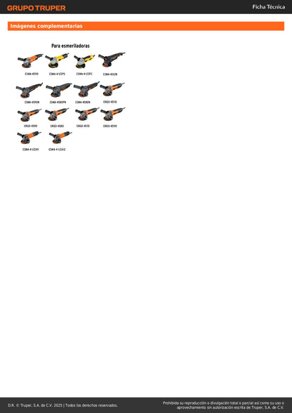 Brida exterior para esmeriladoras angulares Grupo 1, Truper