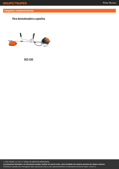 Kit de mantenimiento para carburador para DES-330, Truper