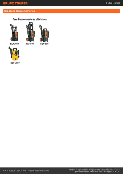 Filtro de agua para HILA-1500/HILA-1800, Truper