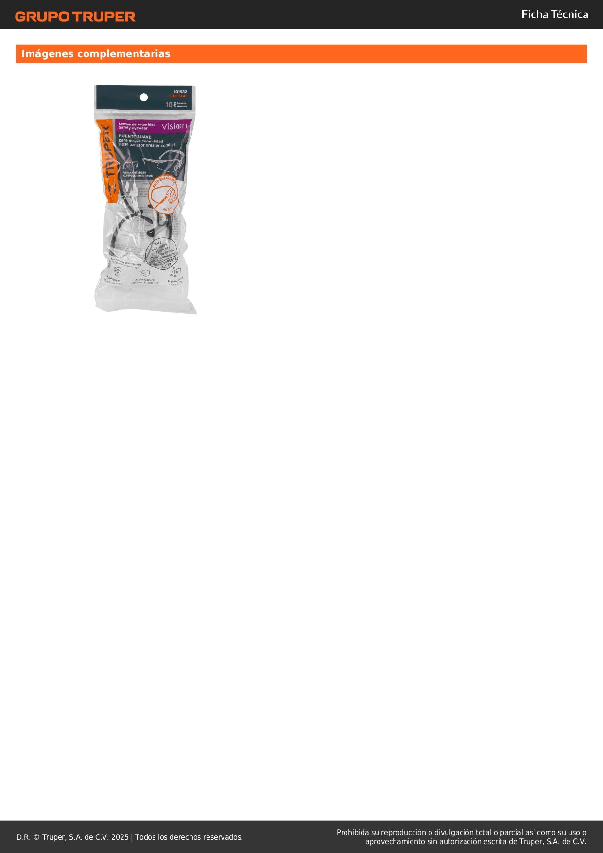 Lentes de Seguridad Antiempañantes Transparentes Vision LEDE-ST-AE - Protección UV Policarbonato para Industria y Construcción