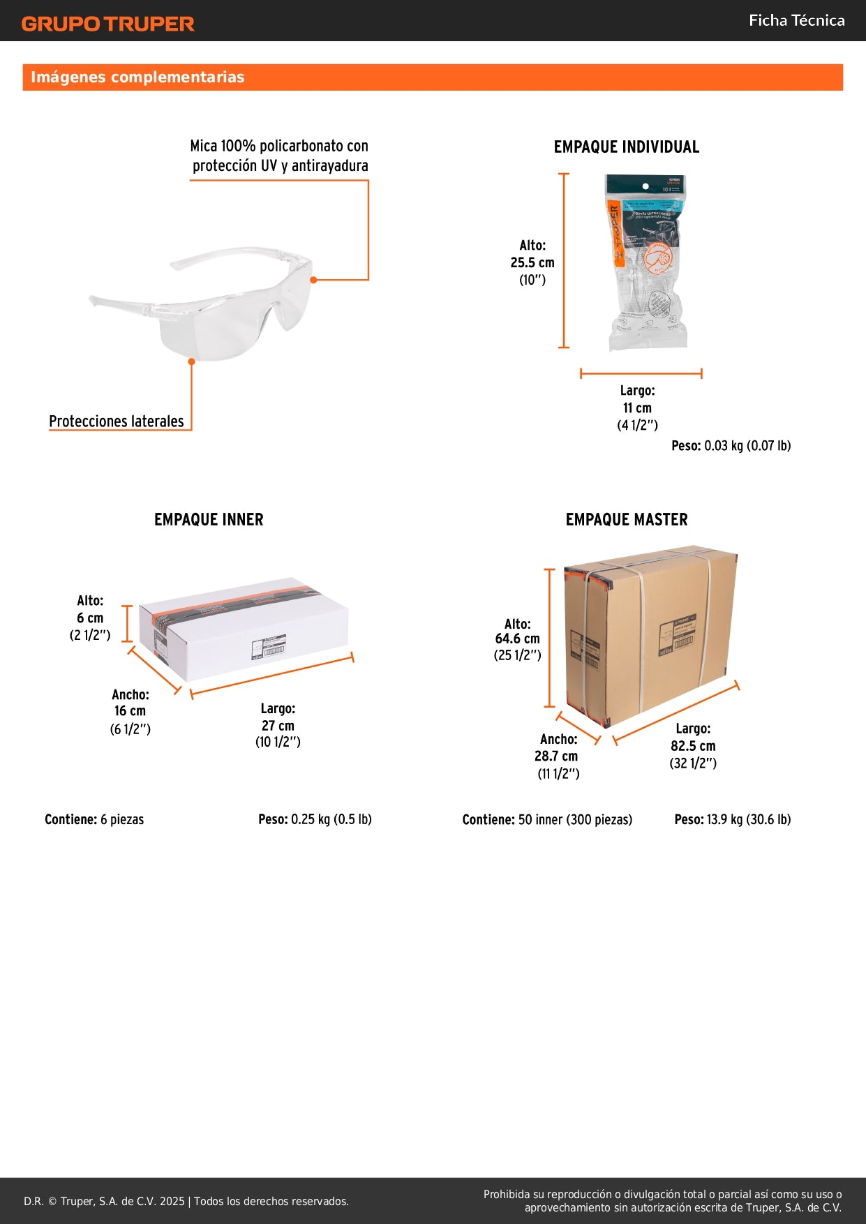 Lentes de Seguridad Antiempañantes Ultralite LEN-LT-AE - Protección UV Policarbonato para Industria y Construcción
