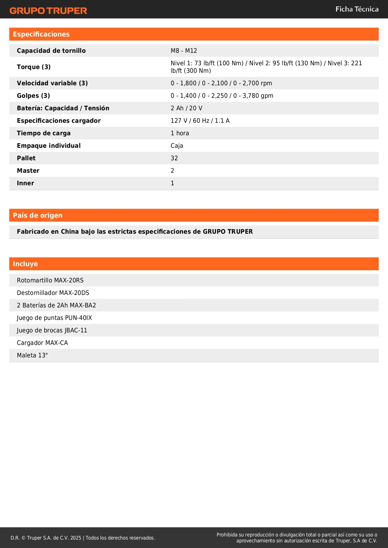 Combo Rotomartillo y Destornillador de Impacto 20V MAX Brushless - Kit Completo con 51 Accesorios y Maleta - Solución Profesional para Perforación y Atornillado MAXCOM-20
