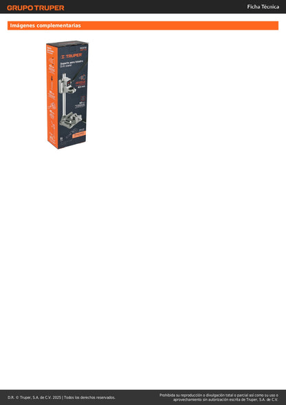 Soporte vertical para taladro 3/8"-1/2", Truper