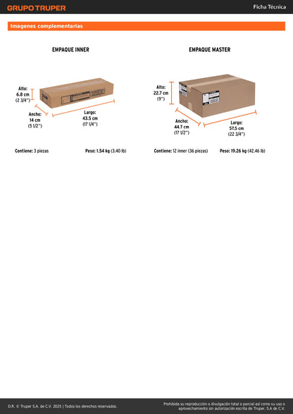 Arco Segueta Profesional 12 Pulgadas Truper ATT-12 - Corte Preciso Metal Madera Plástico - Mango Ergonómico Aluminio Tensión 1200 kg/cm² - Herramienta Industrial Ferretería