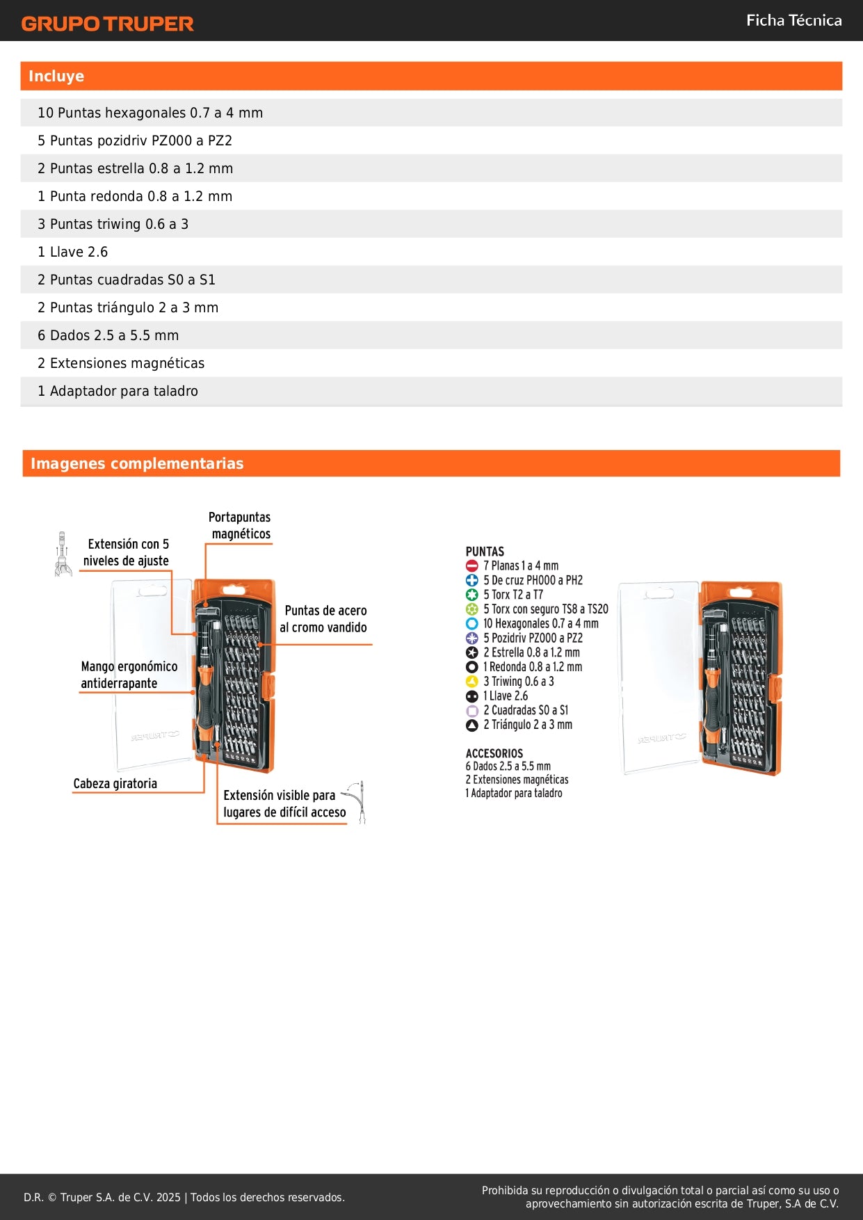 Desarmador de Precisión JOY-57 con 57 Puntas Intercambiables - Kit Profesional para Electrónica y Reparaciones