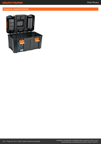 Caja de Herramientas Profesional 19x25 con Ruedas CHP-1925R - Solución Completa de Almacenamiento y Transporte para Herramientas