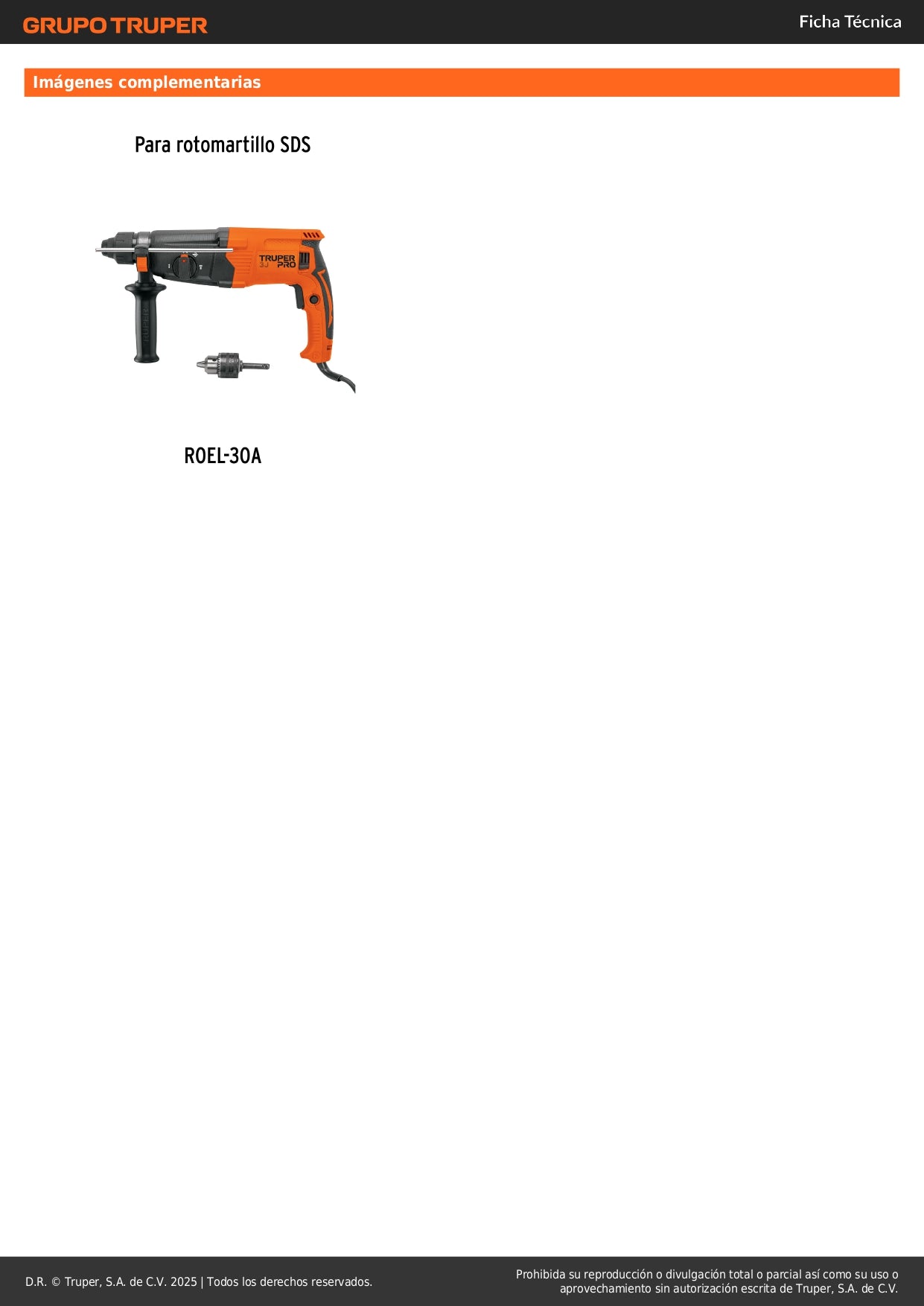 Interruptor de repuesto para ROEL-30A, Truper