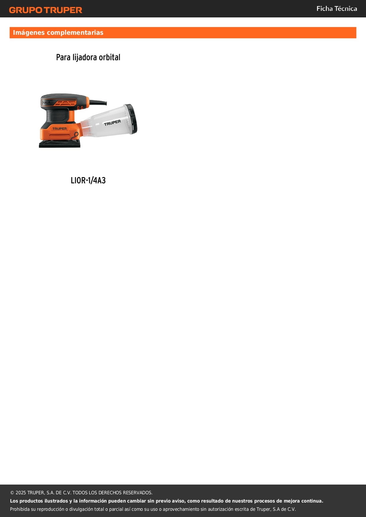 Interruptor de repuesto para LIOR-1/4A3, Truper