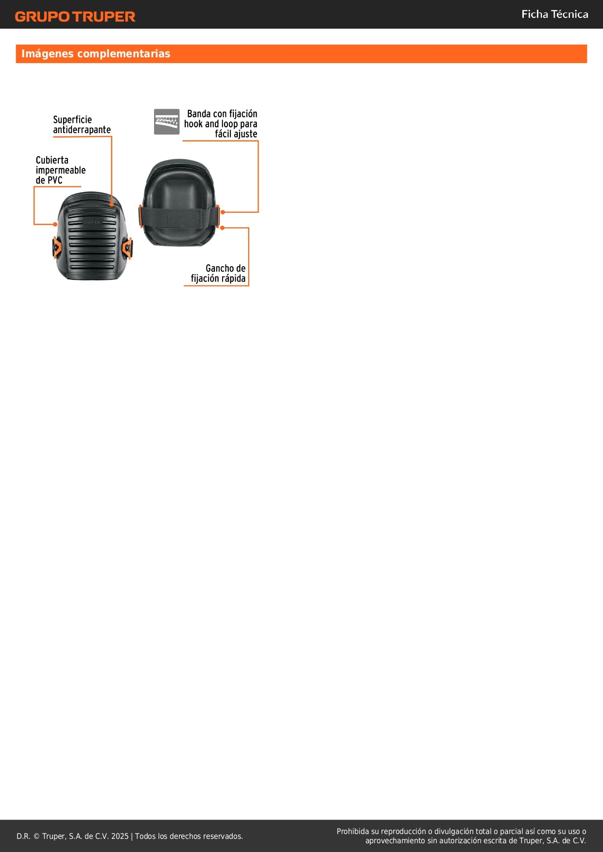 Rodilleras Impermeables Truper ROD-400 - Protección Profesional para Trabajos Húmedos y Superficies Delicadas