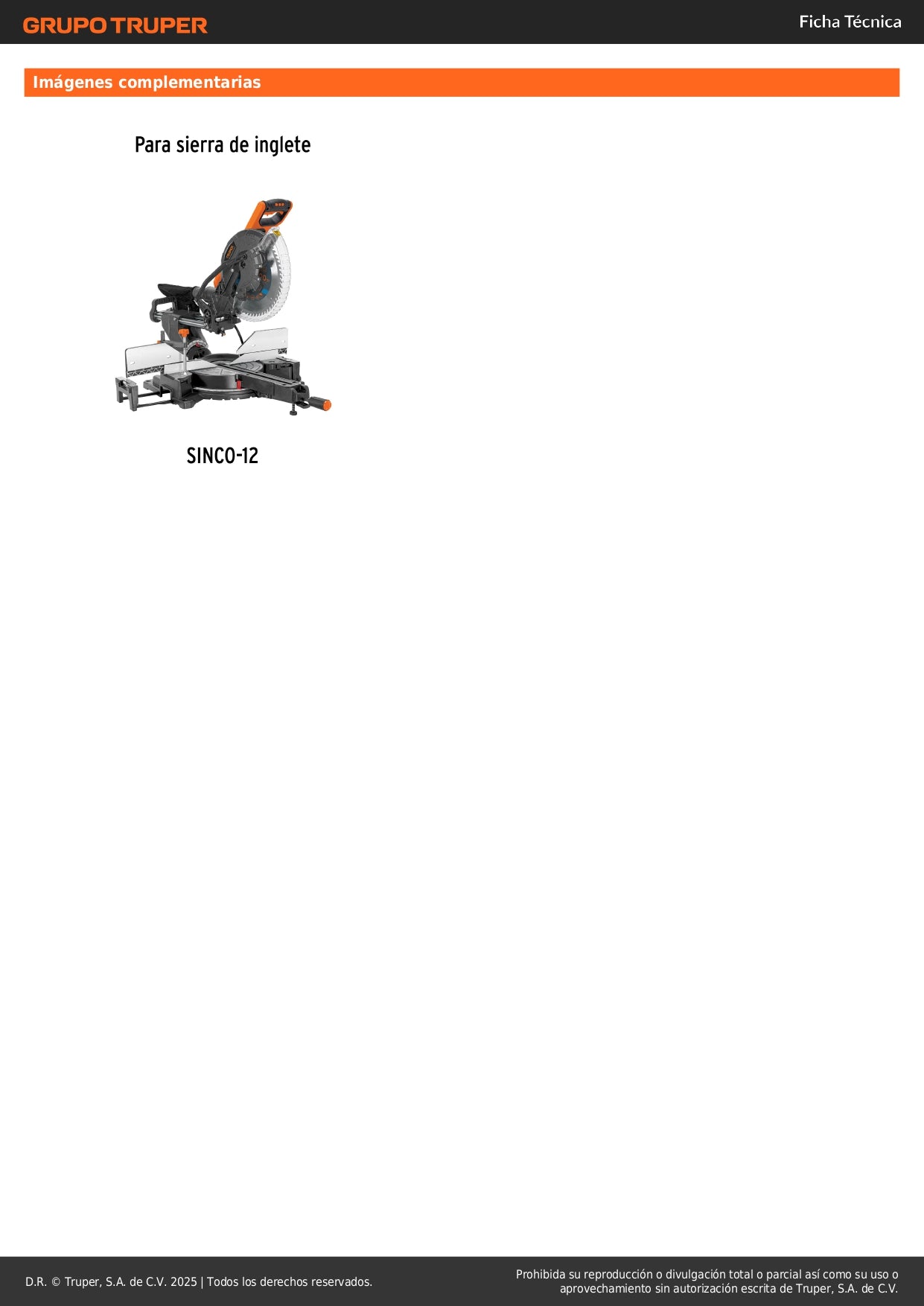 Interruptor de repuesto para SINCO-12, Truper