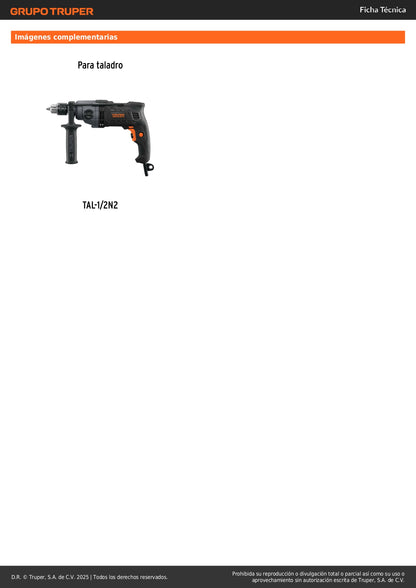 Interruptor de repuesto para TAL-1/2N2, Truper