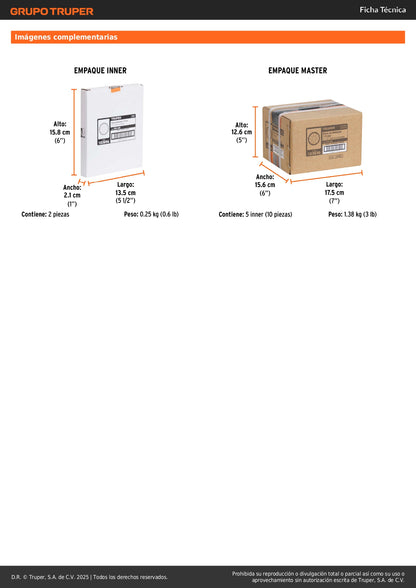 Disco de diamante 4 1/2", corte porcelanato, TRUPER