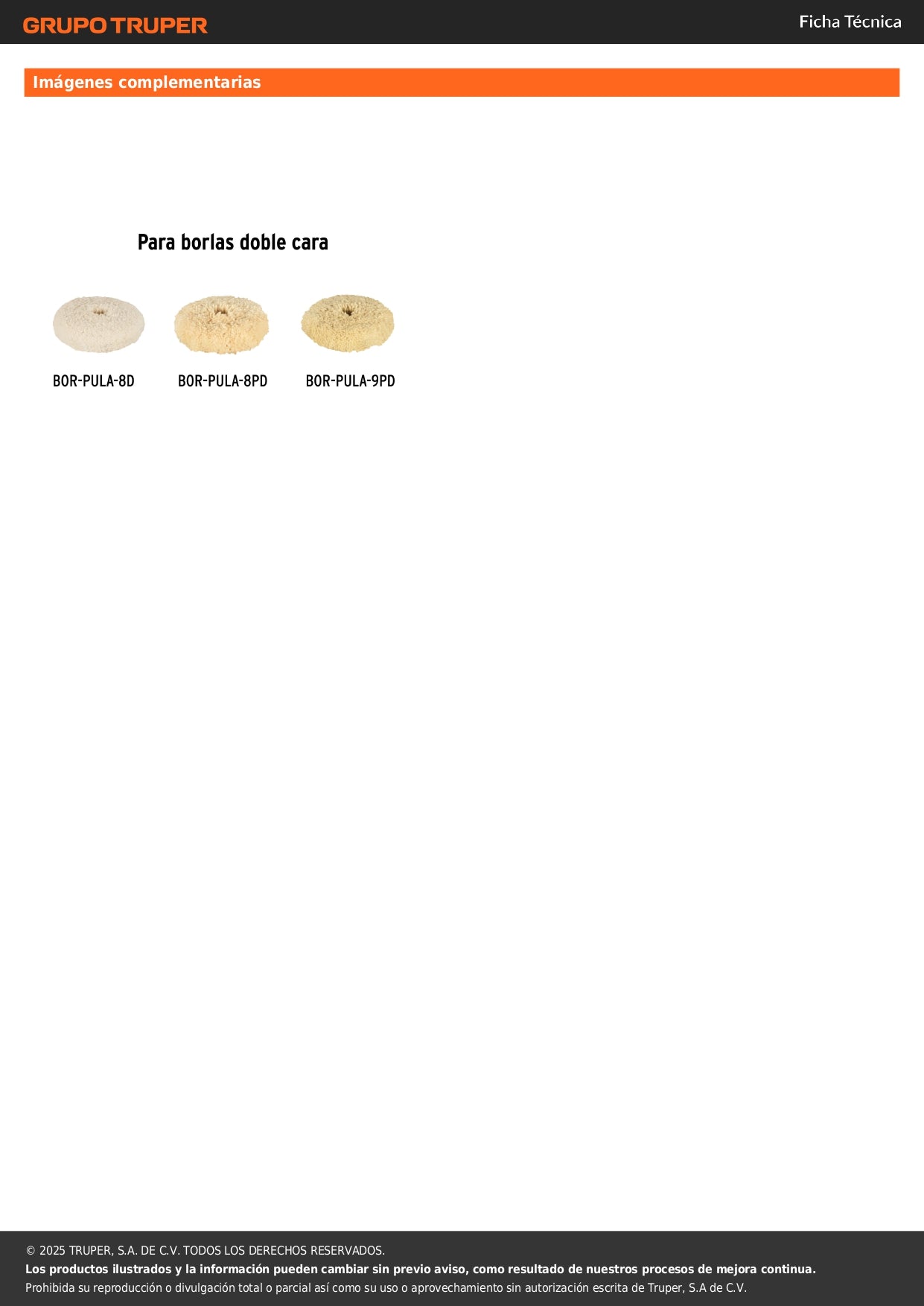 Juego 2 adaptadores para borlas doble cara, 5/8"-11, TRUPER