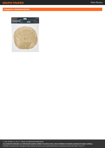 Borla para pulir 50% lana/50% poliéster de 9" hook and loop