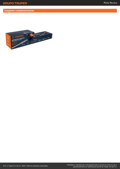 Cortasetos Profesional Truper COS-26X Motor Gasolina 26cc 1HP - Solución Completa para Poda y Mantenimiento de Jardines