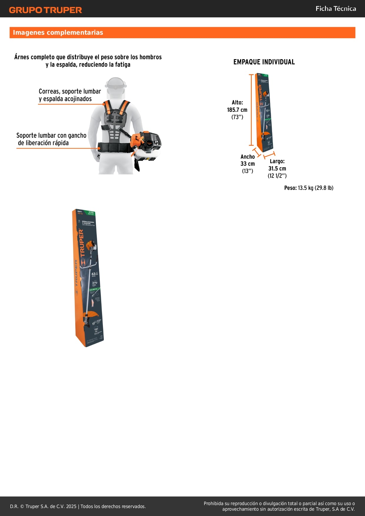 Desmalezadora Gasolina 63cc 3HP Mango Bici 17 Pulgadas - Solución Profesional para Maleza, Césped y Arbustos - Motor 2 Tiempos Aluminio - DES-63