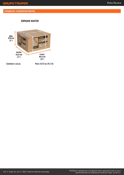 "Esmeriladora Angular TRUPER INDUSTRIAL 4-1/2" 1250W ESMA-4512N - Corta y Esmerila Acero, Ladrillo, Azulejo y Piedra con Motor de Alta Potencia y Mango Ergonómico Antiderrapante"