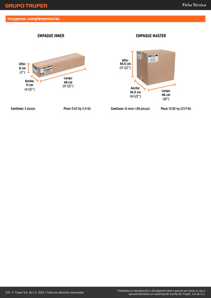 Cuchara Albañil 6 Pulgadas TRUPER CT-6 Forjada Filadelfia - Aplicación Mortero Cemento Muros Ladrillos - Acero Templado Resistente Desgaste