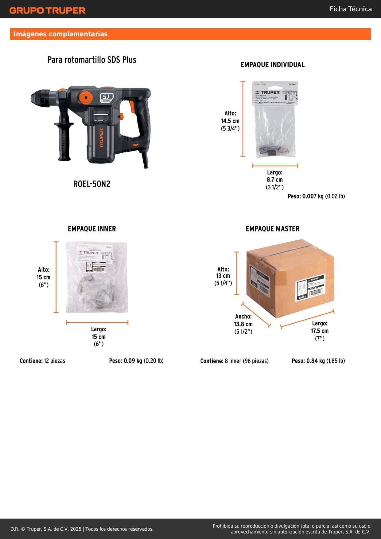 Bolsa con 2 carbones de repuesto para ROEL-50N2, TRUPER