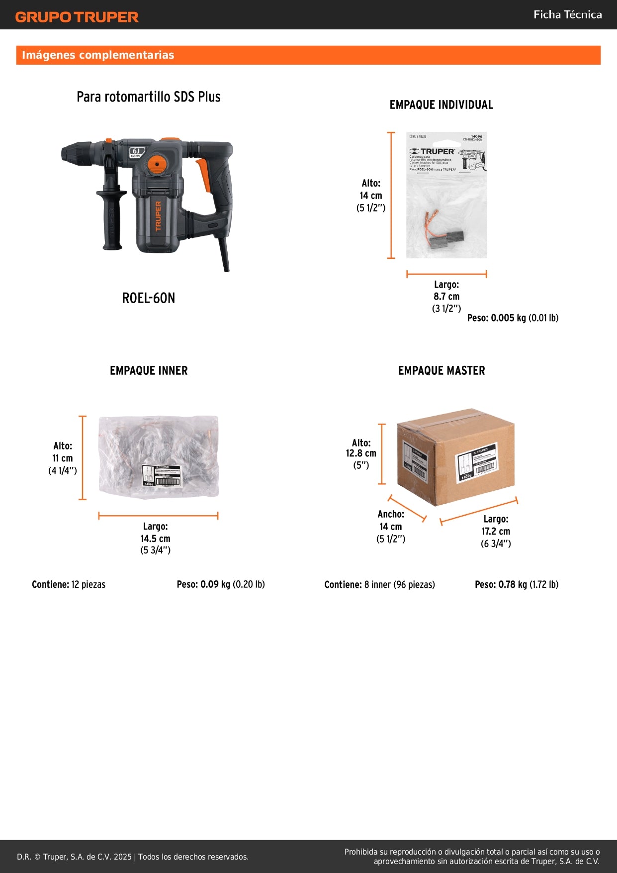 Bolsa con 2 carbones de repuesto para ROEL-60N, TRUPER