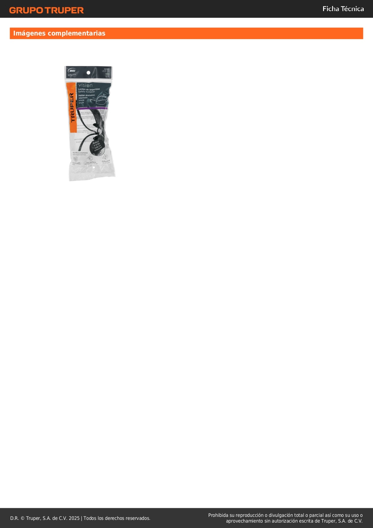 Lentes de Seguridad Grises Truper Vision LEDE-SN - Protección UV Antirayadura para Industria, Construcción y Taller - Policarbonato Resistente