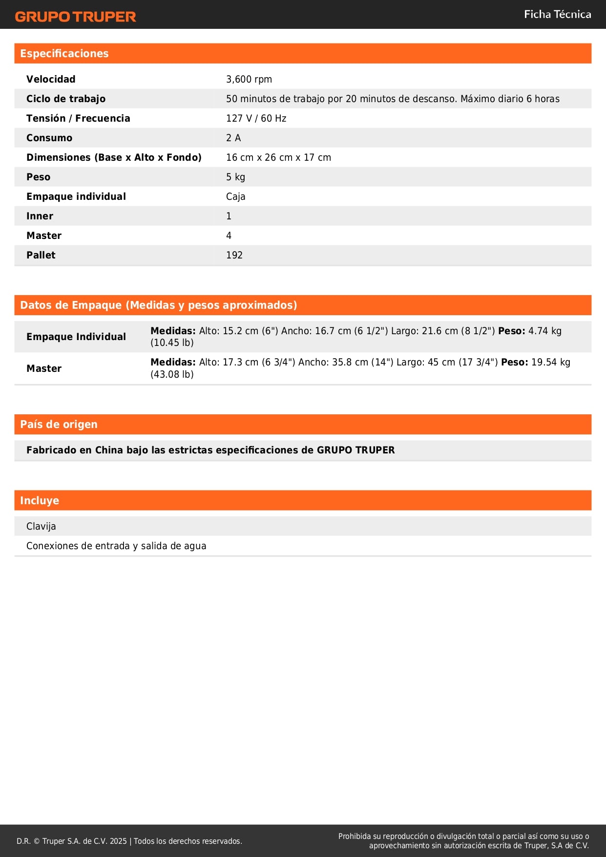 Bomba Presurizadora TRUPER 1/3 HP con Sensor Regulable - Solución Definitiva para Baja Presión de Agua Doméstica - 60 L/min - PRE-1/3