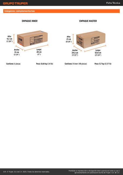 Guantes de Seguridad Industrial TRUPER GU-412 - Poliéster con Recubrimiento de Látex Antideslizante para Carpintería, Construcción y Jardinería - Protección contra Cortes Talla M