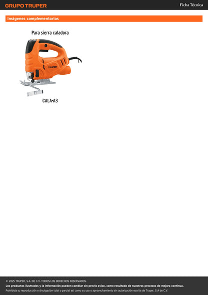 Bolsa con 2 carbones de repuesto para CALA-A3, TRUPER