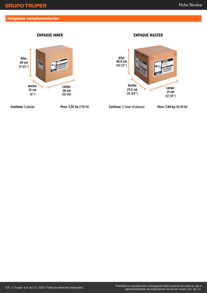 Destornillador para panel de yeso 540W, TRUPER INDUSTRIAL