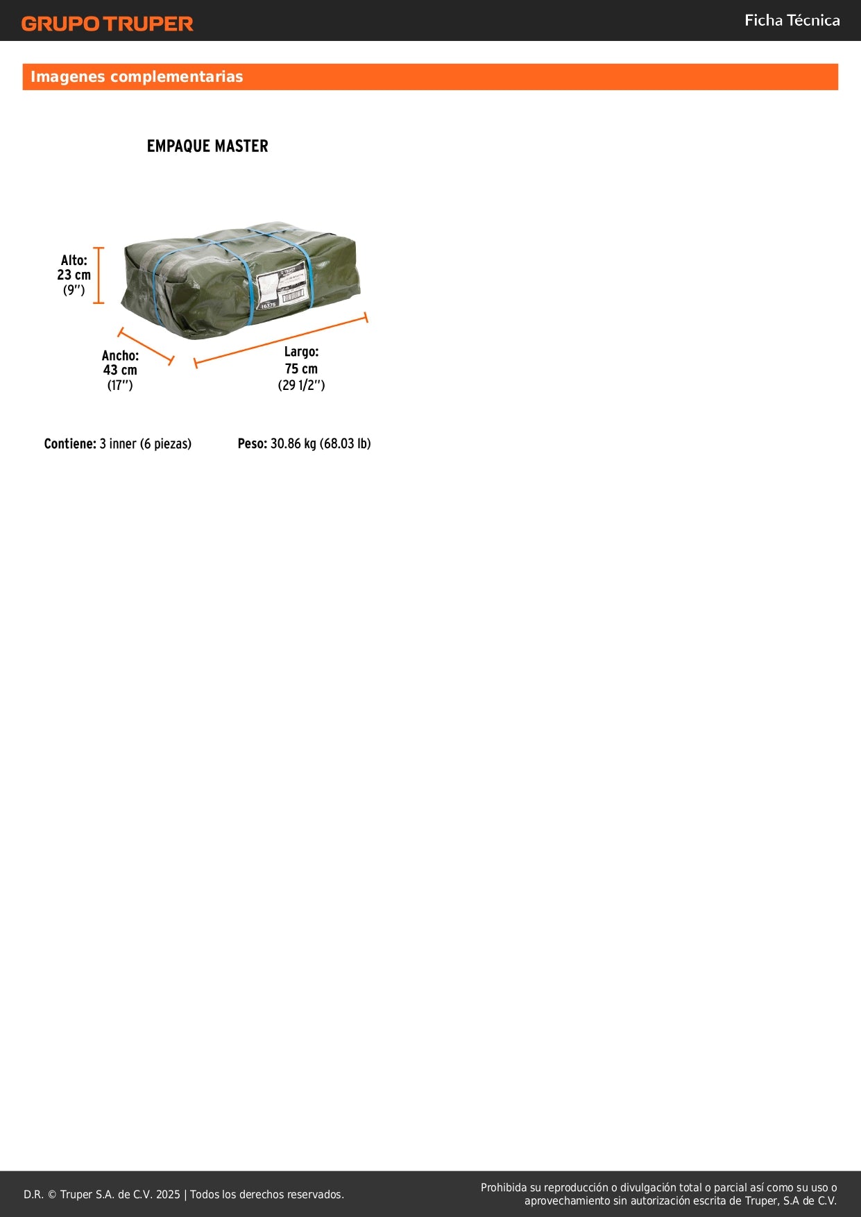 Lona Uso Rudo 4x5m Verde Olivo TRUPER EXPERT LT-45X - Protección Impermeable UV para Construcción y Climas Extremos