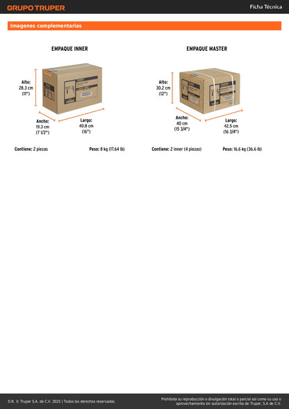 Rotomartillo TRUPER INDUSTRIAL 1/2" 1200W - Taladro Percutor Profesional con Doble Velocidad y Control de Profundidad