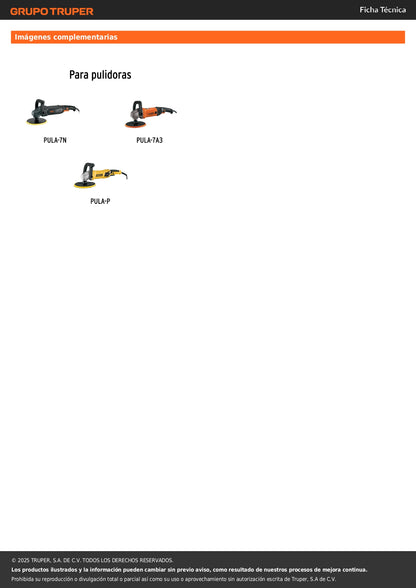 Borla 100% lana de 7", fijación hook and loop, TRUPER