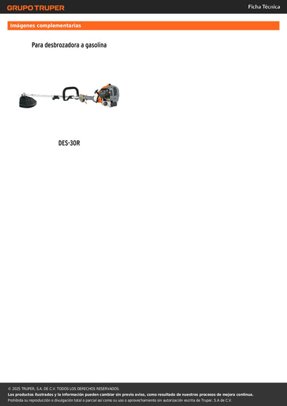 Retenedor de carrete de repuesto para DES-30R, TRUPER