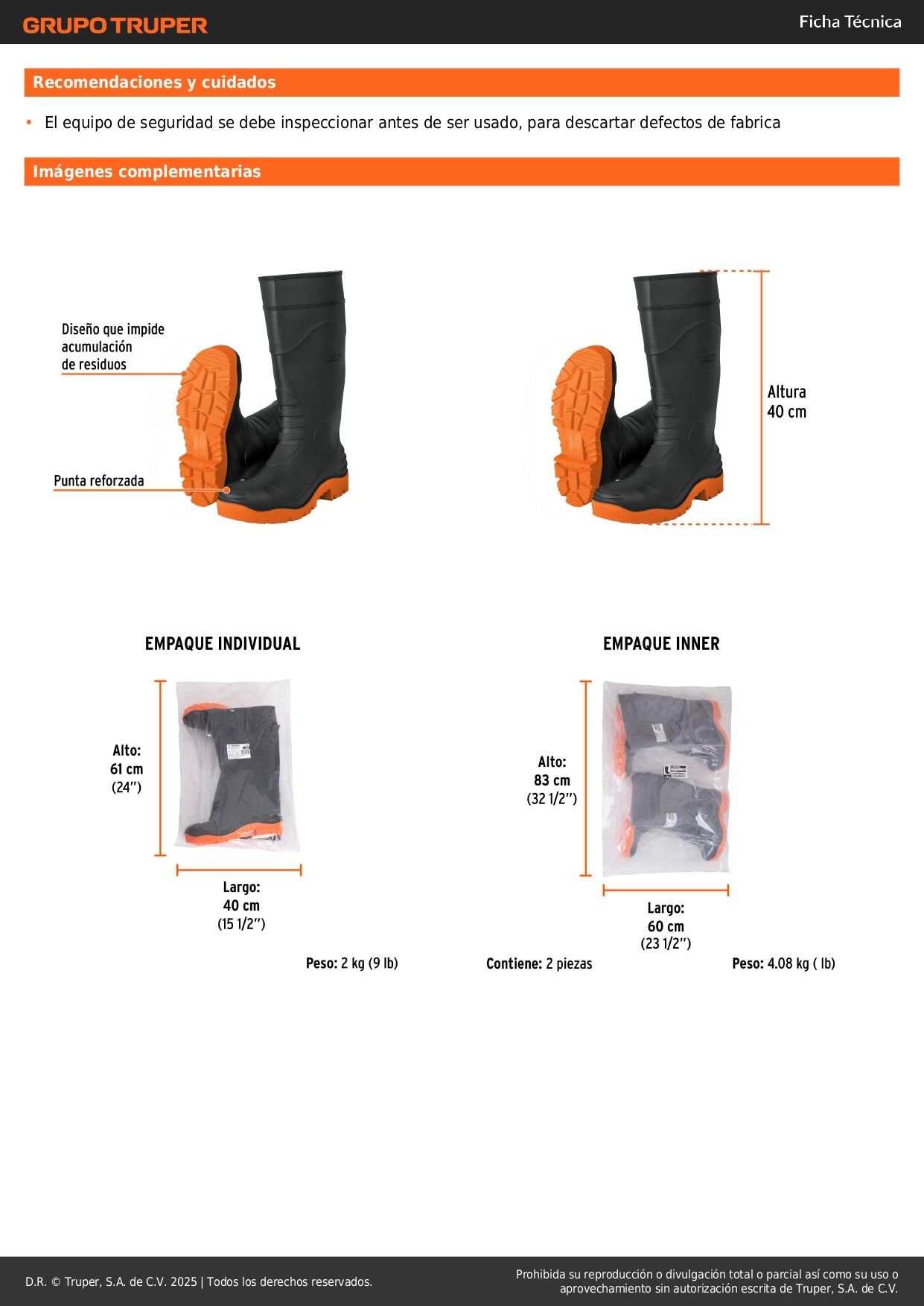 Botas industriales # 28, Truper